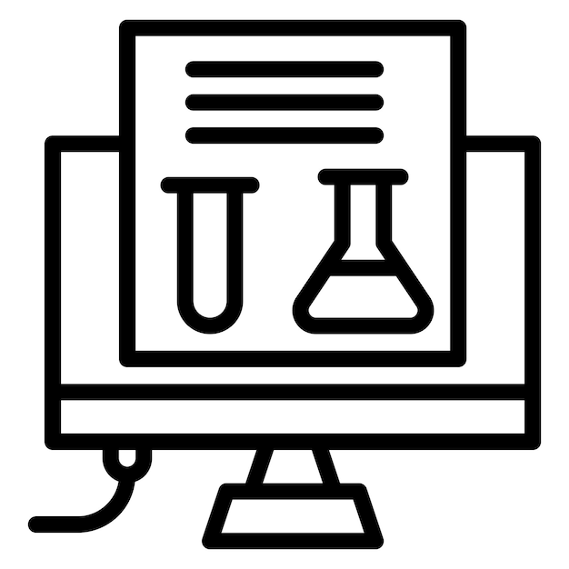 Lab Computer icon vector image Can be used for Virtual Lab