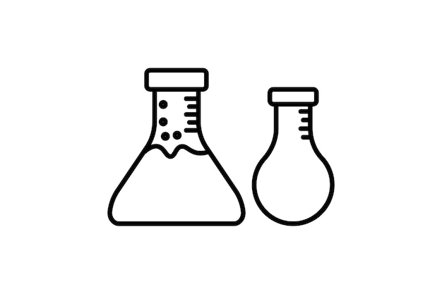 Lab Flask icon icon related to Start Up suitable for web site app user interfaces printable etc line icon style simple vector design editable