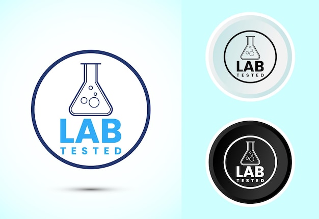 lab tested icon laboratory testing product quality certificate symbol clinically certified