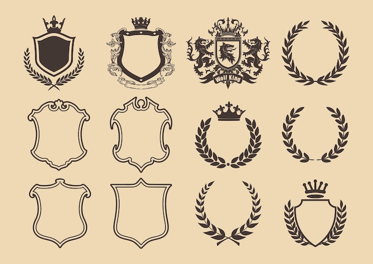 Vektör labels badges and frames vector set