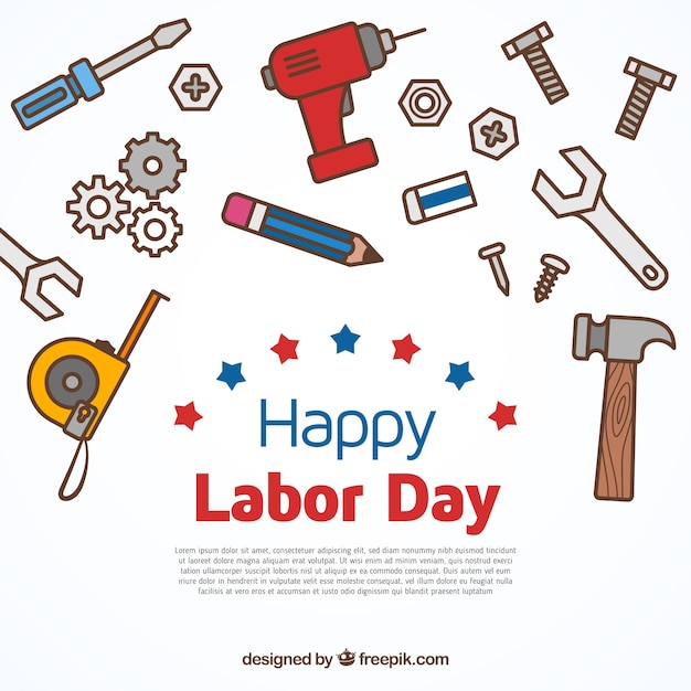 Labor Day-design med værktøj
