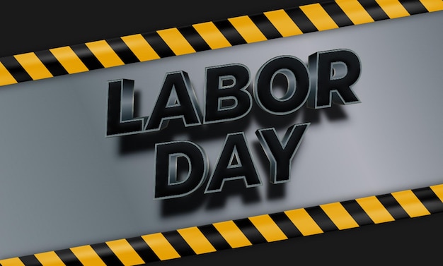 Labor day text effect editable