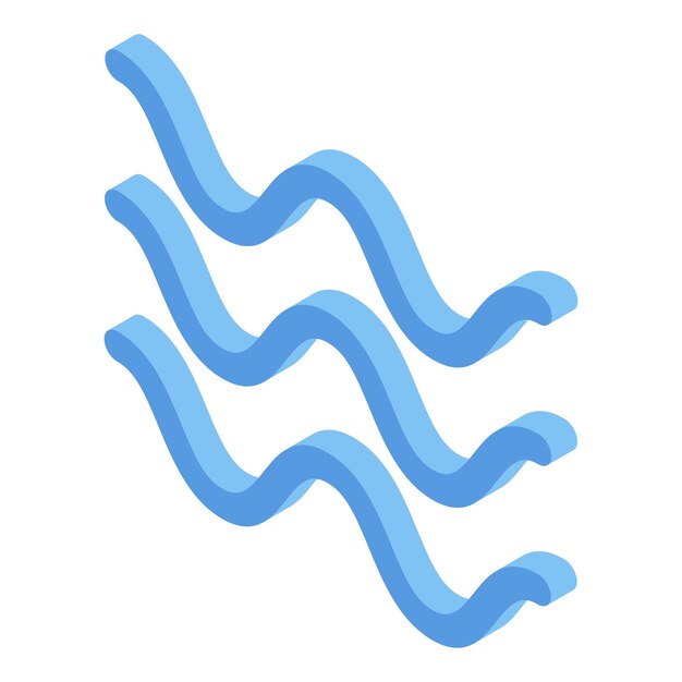Lake waves icon Isometric of lake waves vector icon for web design isolated on white background