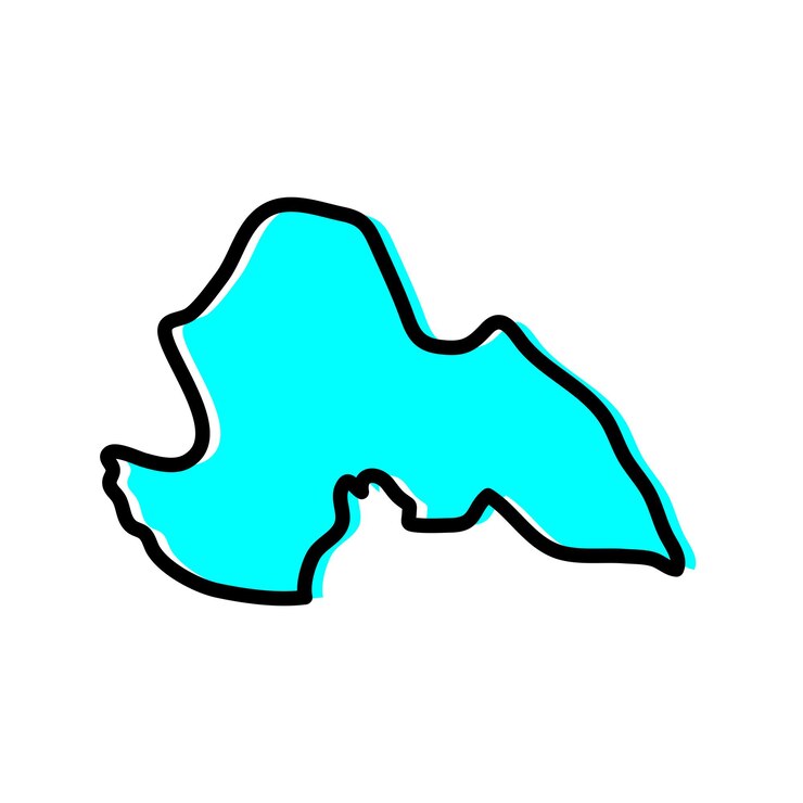 Vektör lakes state of south sudan vector map illustration