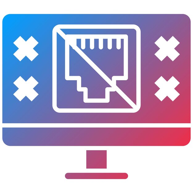 lan unplugged icon vector image can be used for web hosting