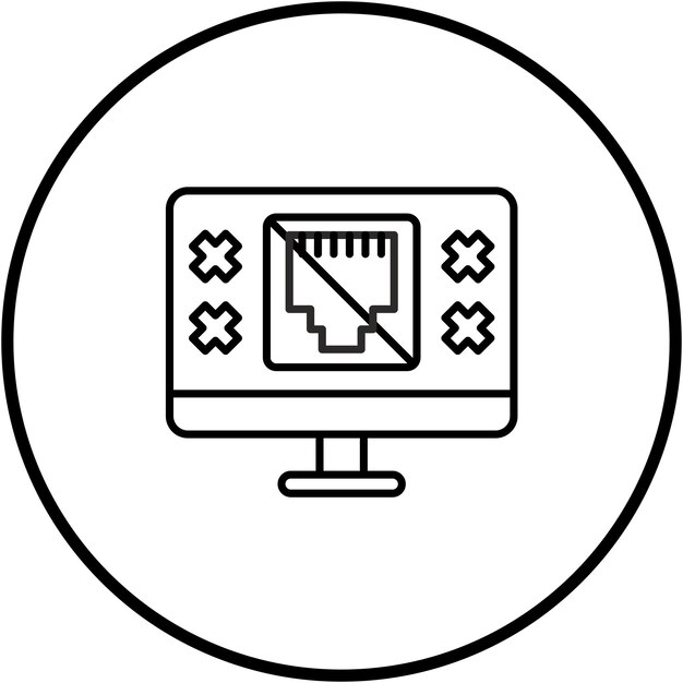 lan unplugged icon vector image can be used for web hosting