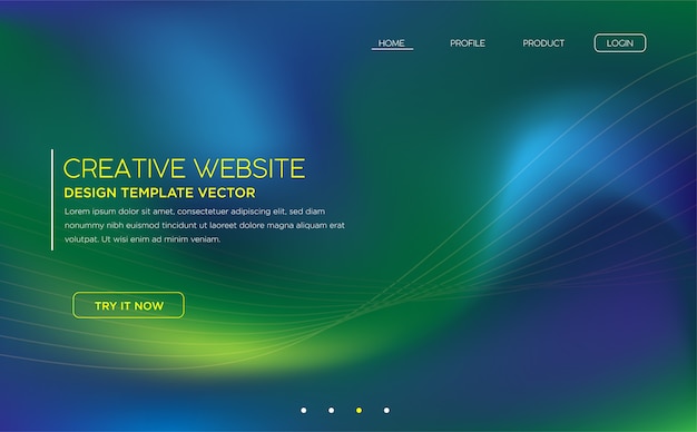 landing page background template with abstract concept