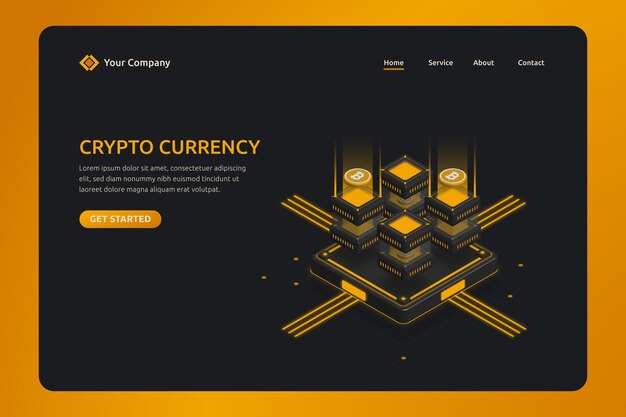 landing page crypto currency