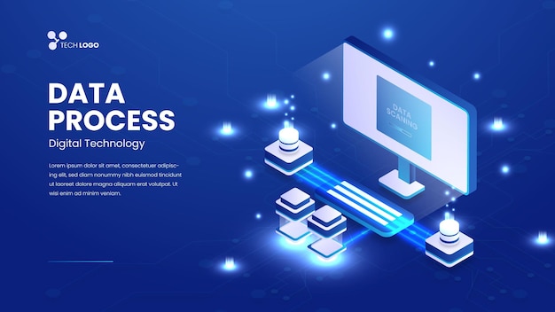 landing page data process vector based