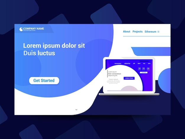 landing page, Hero banner image for websites, or apps.