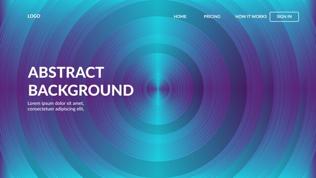 landing page web template with modern abstract style for websites