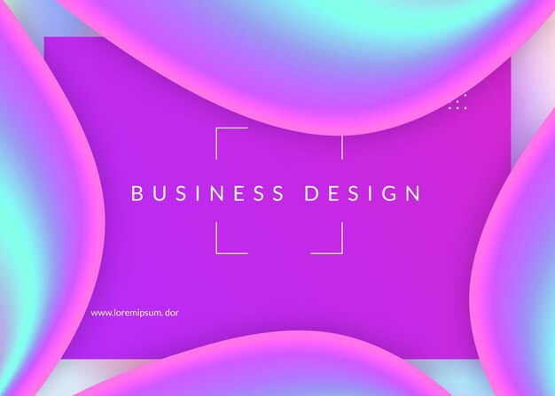 Landing page with liquid dynamic elements and fluid shapes