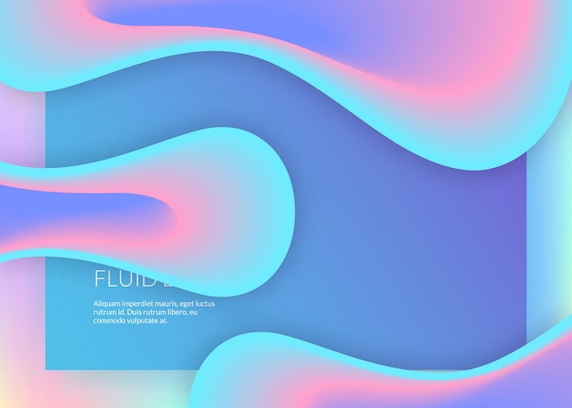 Landing page with liquid dynamic elements and fluid shapes