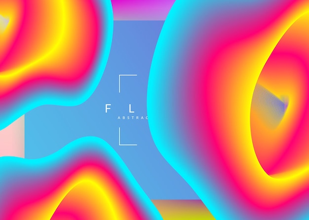 Landing page with liquid dynamic elements and fluid shapes