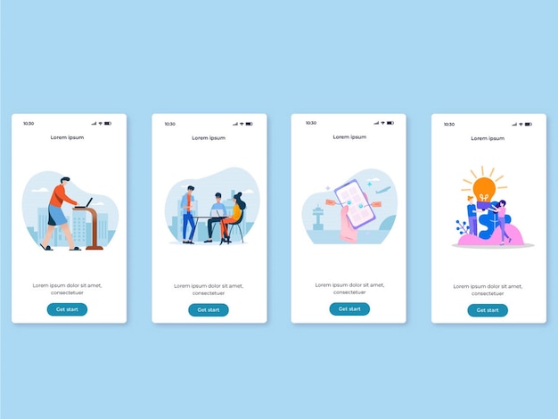 landing pageSet of modern website landing page design templates for mobile phone