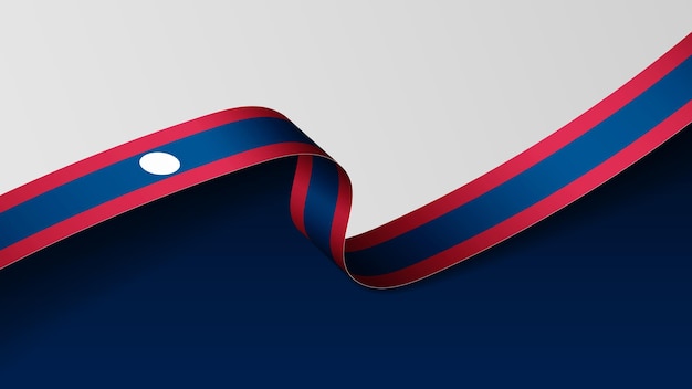 Laos ribbon flag background Element of impact for the use you want to make of it