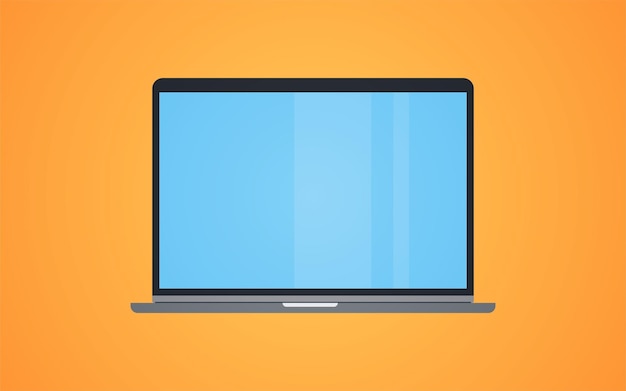 Laptop and technology flat vector illustration