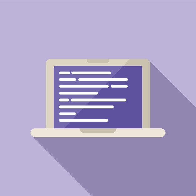 Laptop digital data icon flat vector Error mobile Brand fan mobile