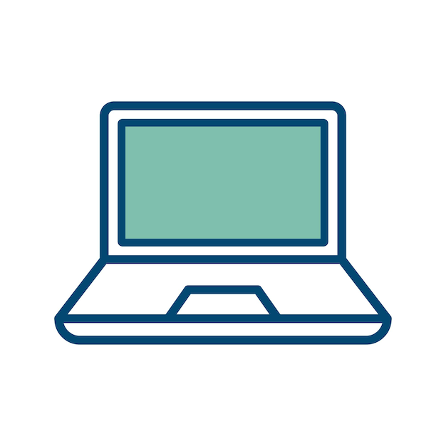 laptop icon vector design template in white background