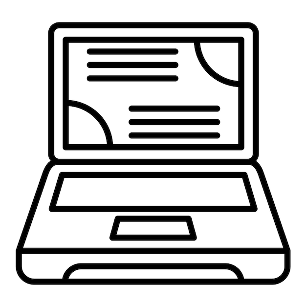 Laptop Line Illustration