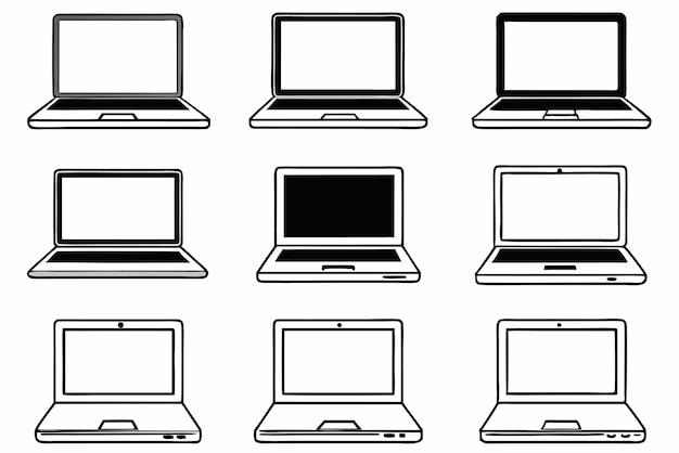Laptops Line Art Original Illustration Concepts Tips