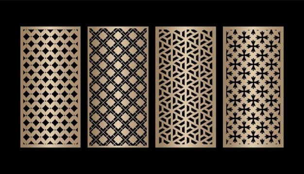 Laser and CNC cutting panels template Decorative diecut pattern