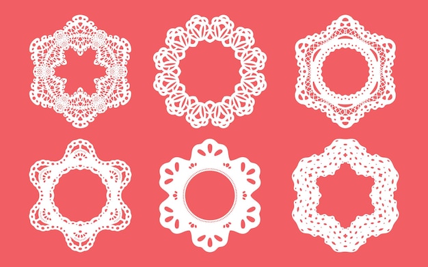 Laser Cut Six Elegant Circular Design Bundle SVG Intricate Round Frame Collection
