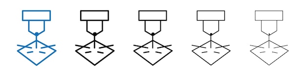 Laser machine icon Outline vector logo for web ui