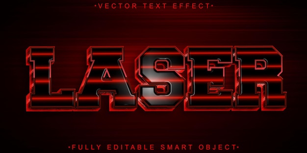 laser vector fully editable smart object text effect