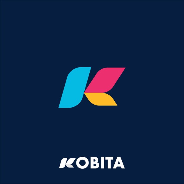 Latter K Logo Template vector Abstract Monogram Symbol Colorful Abstract K Logo Design