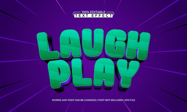 laugh play editable text effect with a joyful and kids text style
