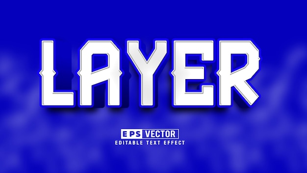 layer 3d editable text effect vector with background