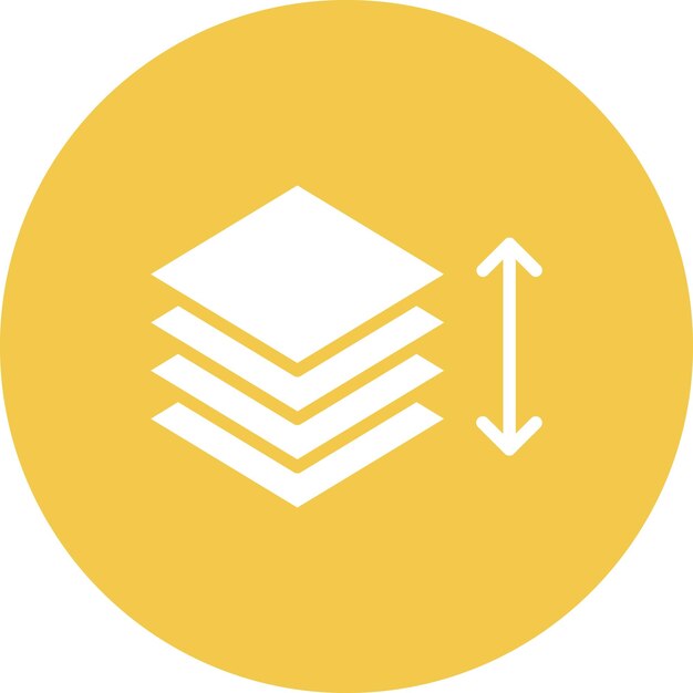 Layer Height icon vector image Can be used for 3d Printing