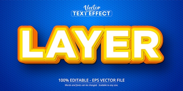 Layer text, cartoon style editable text effect