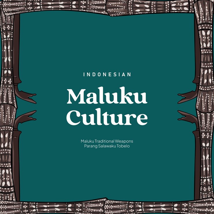 Vektör layout idea with indonesian maluku culture