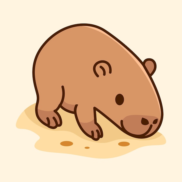 lazy beach afternoon with a capybara