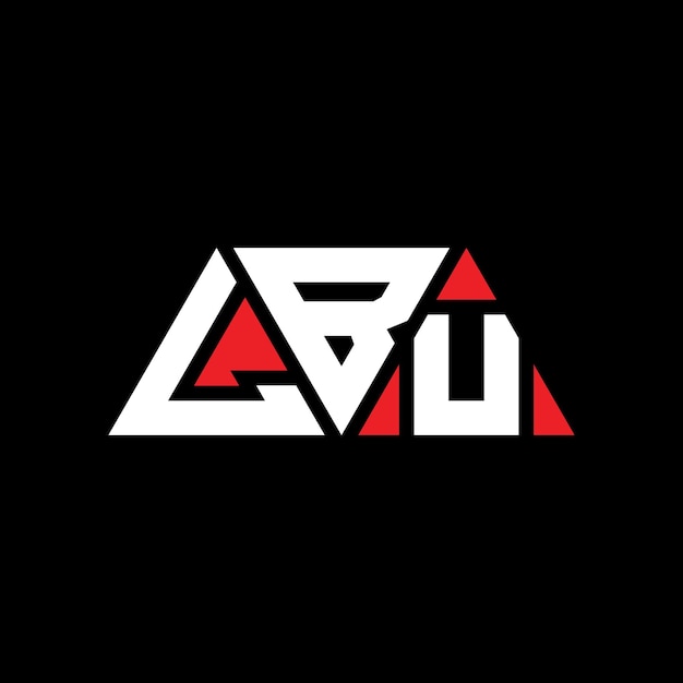 LBU triangle letter logo design with triangle shape LBU triangle logo design monogram LBU triangle vector logo template with red color LBU triangular logo Simple Elegant and Luxurious Logo LBU