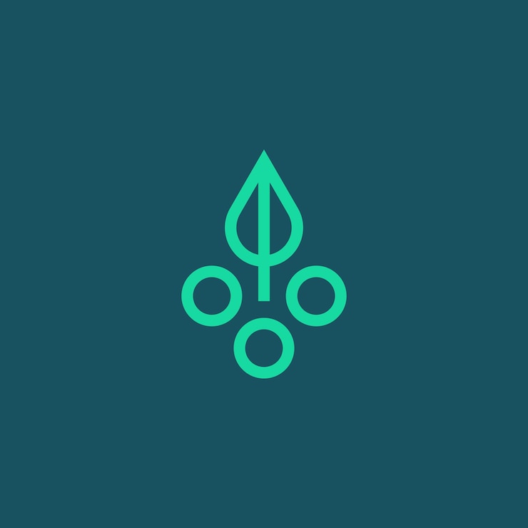 Vektör leaf circle tech logo