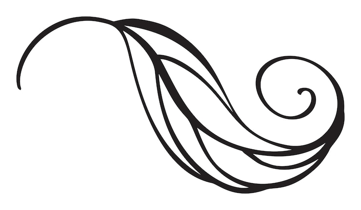 Vektör leaf vector line icon vintage minimal style illustration for kids