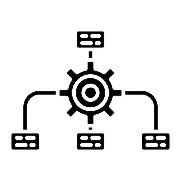 Lean Glyph Solid Black Illustration