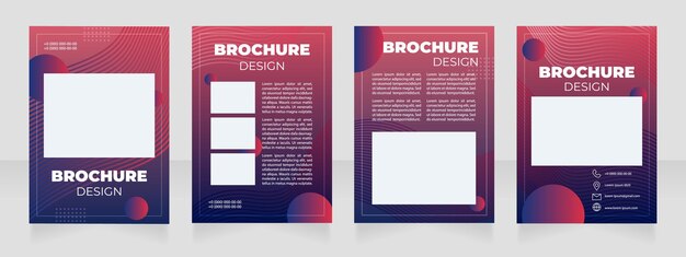 Learn digital art blank brochure layout design