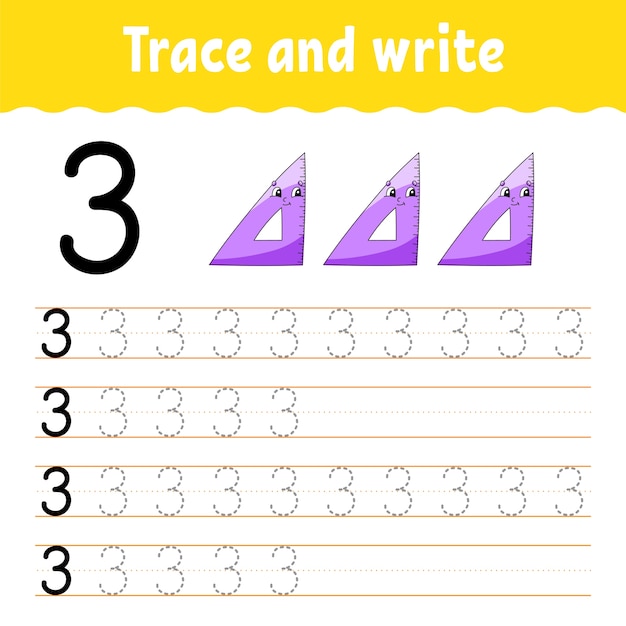 learn numbers. trace and write. back to school. handwriting practice. learning numbers for kids.