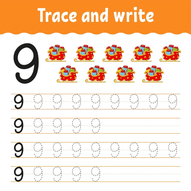 Learn Numbers. Trace and write.