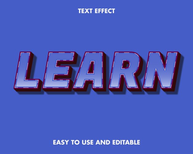 learn text effect. editable font style.