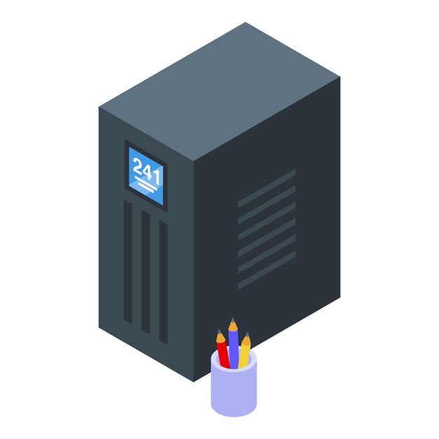 Learning pc block icon isometric vector Training tool Online education