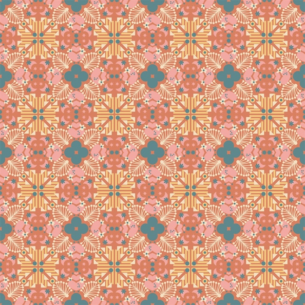 leaves seamless pattern background garden nature plant art traditional ornament