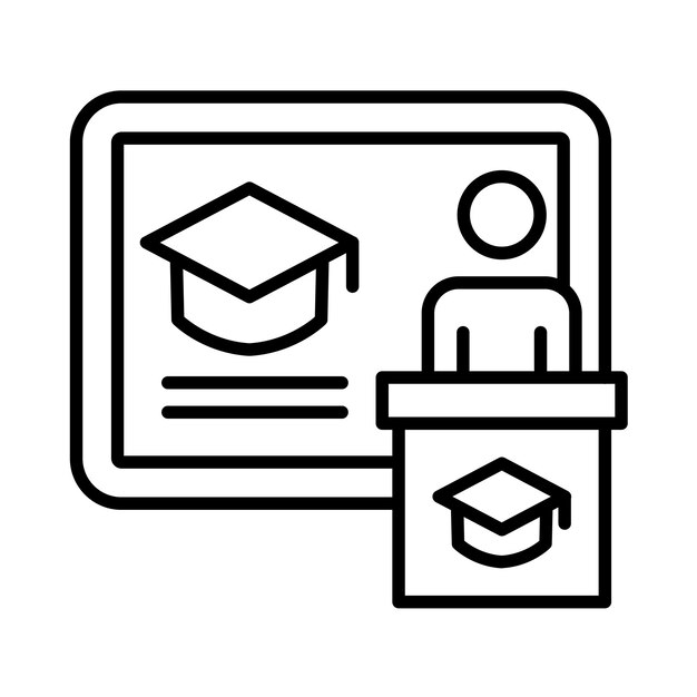 Lecture Line Illustration