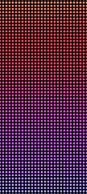 led texture. pixel screen. digital display. electronic diode effect. lcd monitor with dots. vector illustration. orange purple blue videowall. projector grid template with bulbs. television background