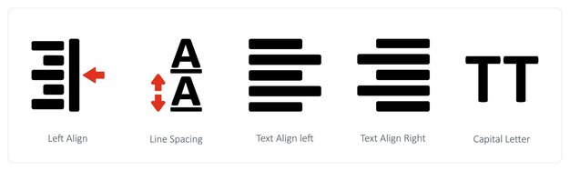 Left Align Line Spacing Text Align left