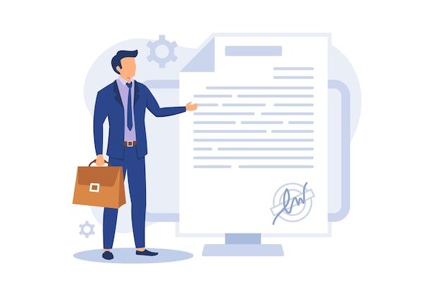 Legal notice illustration exclusive design inspiration